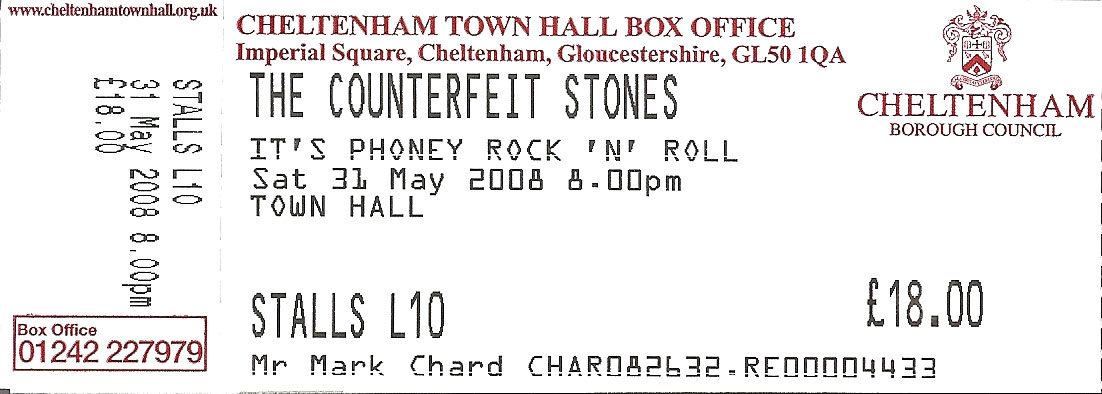 Counterfeit Stones Ticket
